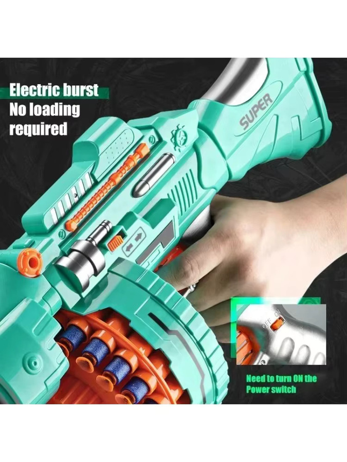 Nerf Gatling Pistole, Elektrische Saugnapf Soft Bullet BB Gun, Grau, Bunt / Mehrfarbig - Bild 6