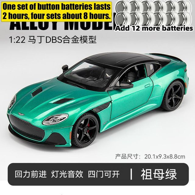 Linyi toy car Aston Martin DBS Superleggera Grand Tourer, Modellauto, 1:22, Metall, Sound und Licht, ab 14 Jahren - Bild 1