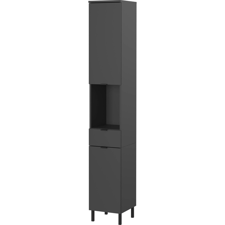 Germania Hochschrank Arcena Graphit mit Soft-Close-Türen und Regalböden, B/T/H: 30 x 34 x 190 cm - Bild 2