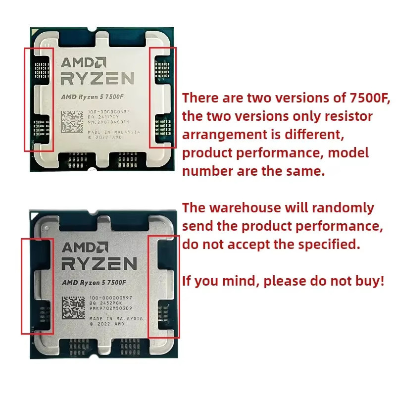 AMD Ryzen 5 7500F Prozessor mit 6 Kernen und 12 Threads, Sockel AM5, DDR5, 3,7 GHz - Bild 2