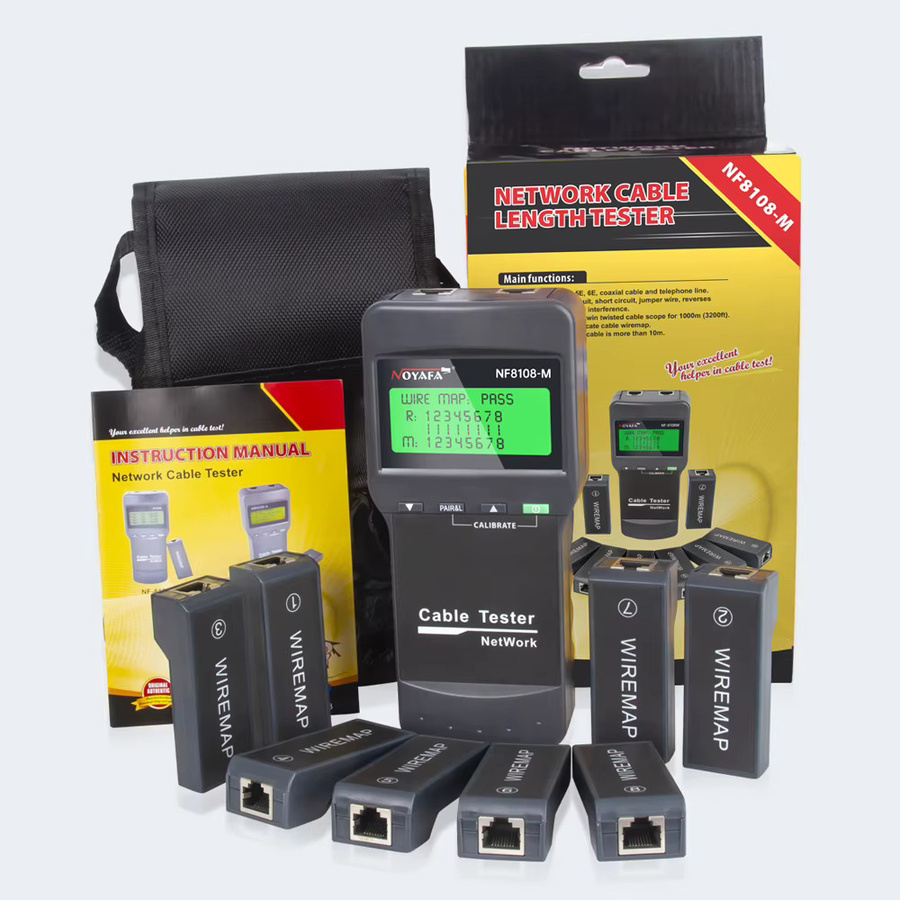 NOYAFA NF-8108M Professioneller Netzwerkkabeltester mit Längenmessung und Kabelverfolger in Schwarz - Bild 7