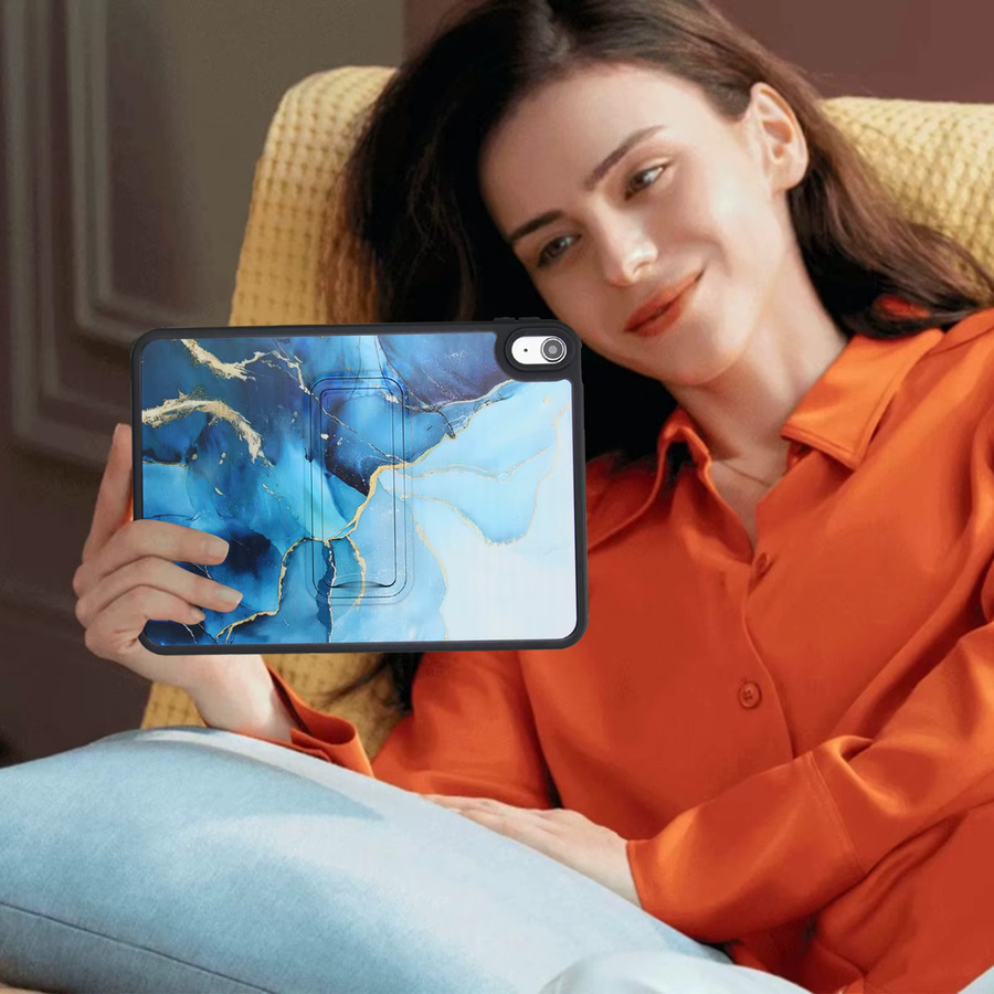 Schutzhülle für Apple iPad in Blau mit Hard PC und TPU Stand Cover Case - Bild 6