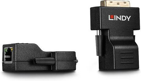 Lindy DVI-D Single Link Video Extender über RJ45 Netzwerkkabel Cat.5e/6 bis 70 m, Schwarz, Artikelnummer 38300 - Bild 1