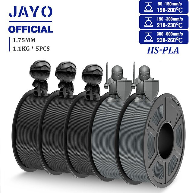 JAYO Hochgeschwindigkeits PLA Plus Filament für FDM 3D-Drucker, Grün, 5,5 kg - Bild 1