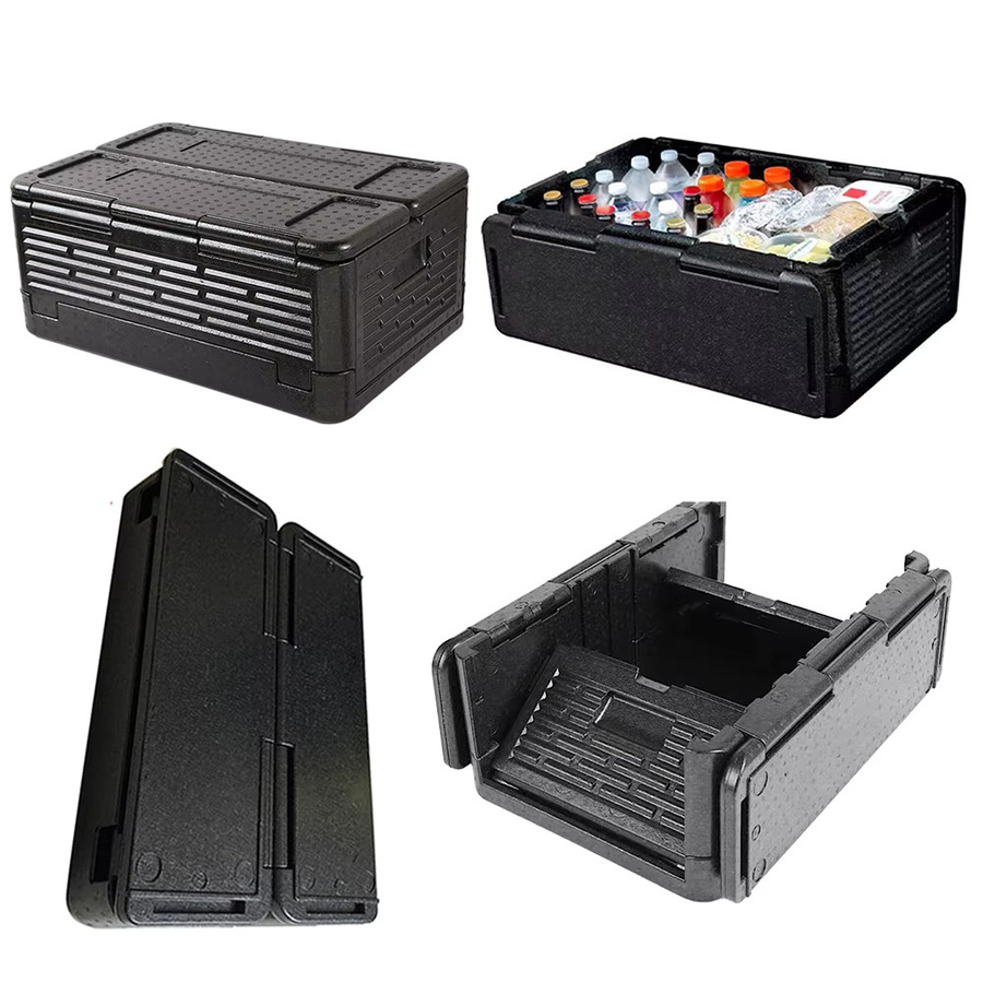 ATUOTIN Thermische Warmhaltebox in Schwarz, faltbare Lebensmitteltransportbox für Catering und Outdoor, B/T/H: 40,0 x 25,0 cm - Bild 2