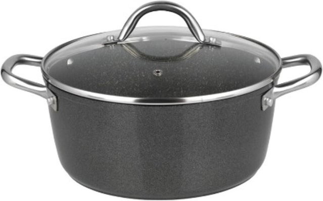 Michelino Marie Bratentopf mit Glasdeckel, Farbe Grau, Durchmesser: 28 cm, Antihaftbeschichtung und Induktionsgeeignet - Bild 1