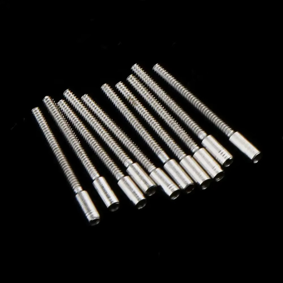 Uhrenkronen-Verlängerungsteile, 10-teiliges Reparatur-Werkzeug-Set, Edelstahl, Silber - Bild 2