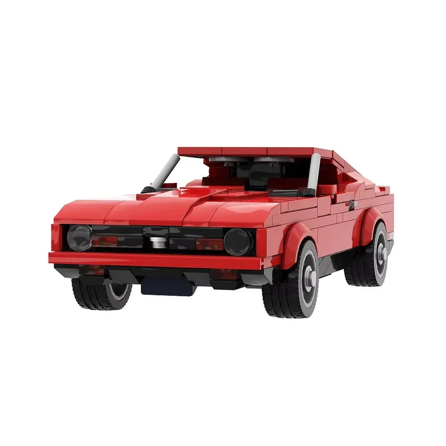 Ekbricks Ford Mustang Mach 1, Bausteine, rotes Auto, Modell, Sportwagen - Bild 2