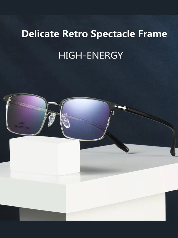 KOCOLIOR Lesebrille, Vollrand, rechteckig, Metall, transparent, Herren - Bild 1