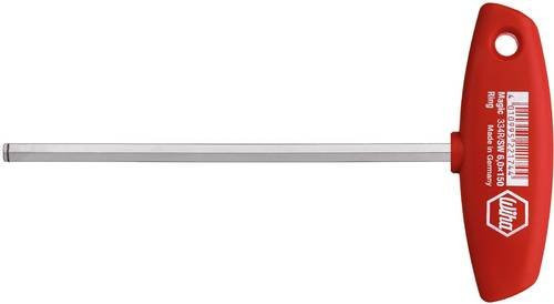 Wiha Stiftschlüssel mit Quergriff Sechskant MagicRing glanzvernickelt, Schlüsselweite: 6 mm, Klingenlänge: 150 mm - Bild 1