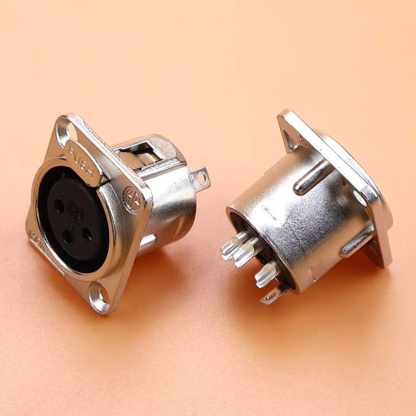 ChengHaoRan XLR Metall-Buchse Stecker für Audio und Mikrofon in Schwarz und Silber (3-Pin, 4-Pin, 5-Pin) - Bild 3