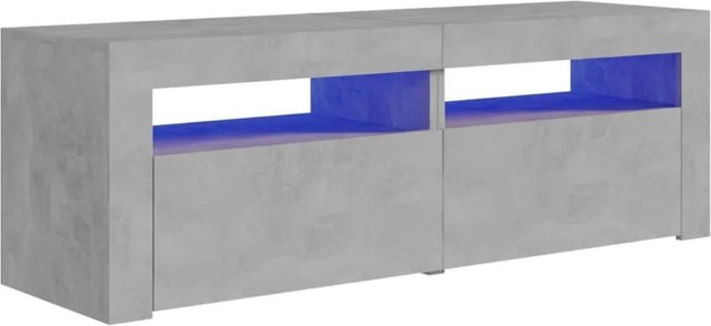 vidaXL TV-Schrank mit LED-Beleuchtung in Betongrau, B/T/H: 120 x 35 x 40 cm - Bild 1