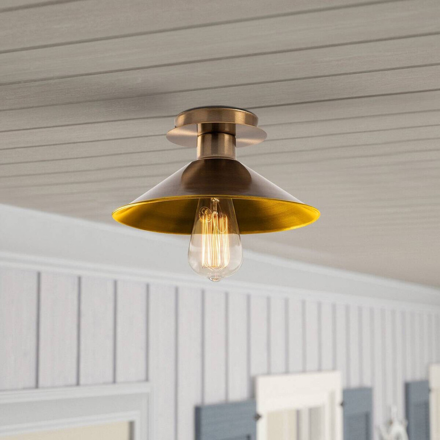 Opviq Deckenleuchte Berceste in Bronze aus Metall mit E27 Fassung, B/H/T: 24 x 12 x 24 cm - Bild 2