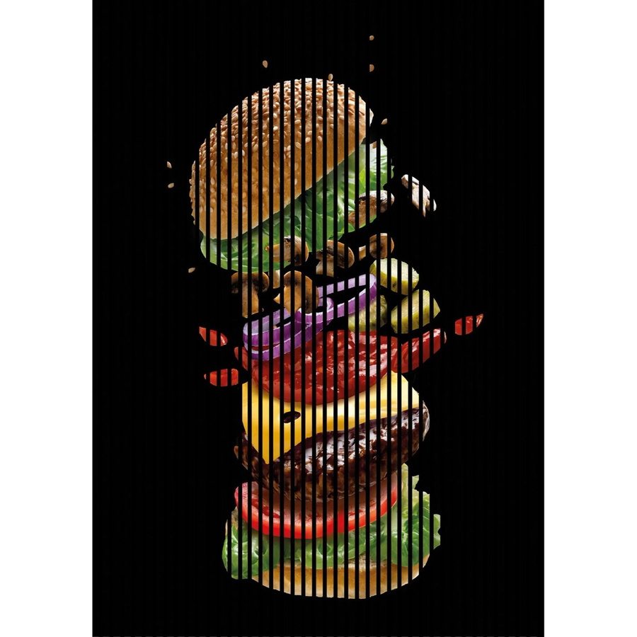 FN Acustico Akustikplatte Burger Bunt aus PET und MDF mit Klebefläche, B/H: 169,3 x 240 cm, Tiefe: 1,9 cm - Bild 2