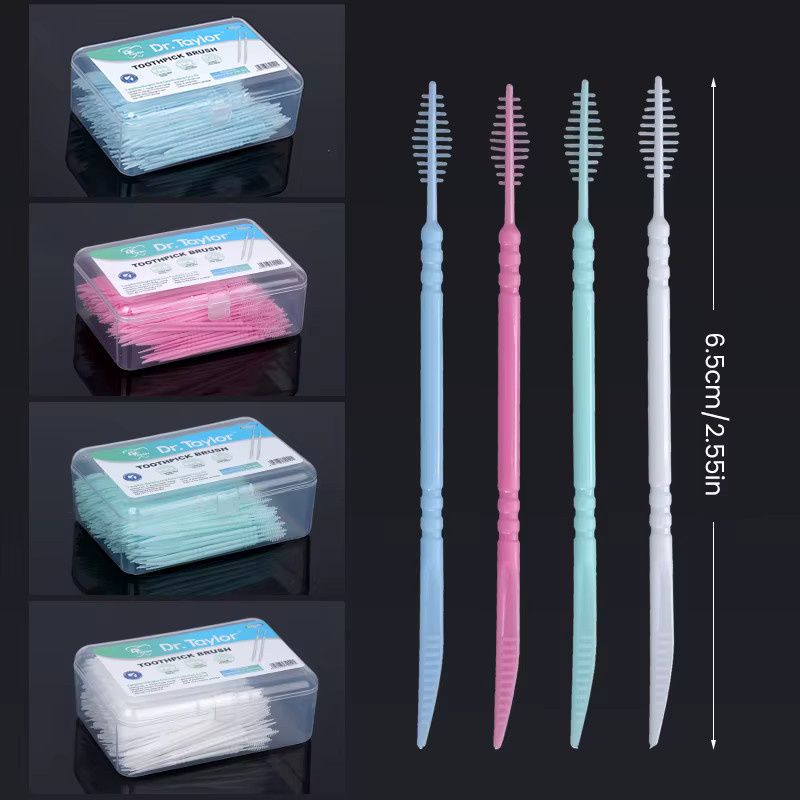 JIECARE Interdentalbürste, doppelseitig, 300 Stück - Bild 4