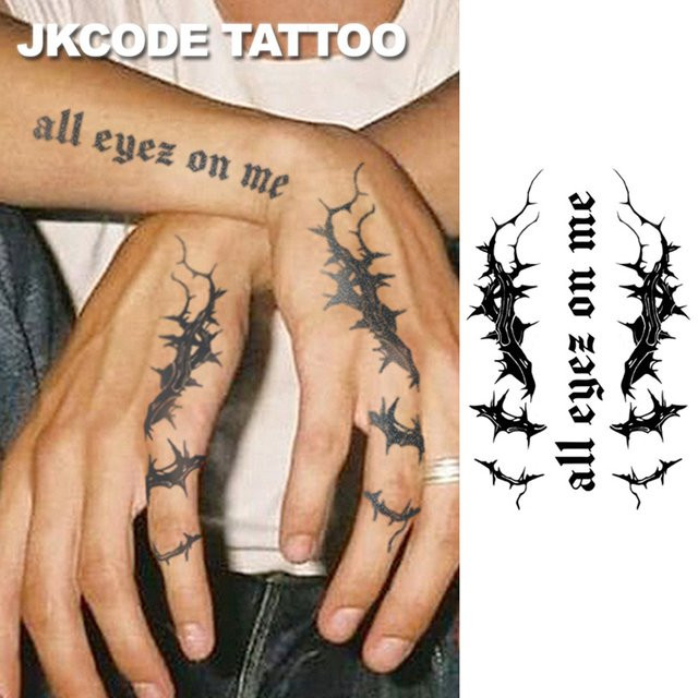 JKCODE TATTOO Pflanzliche Tattoo-Aufkleber, Rock-Stil - Bild 1