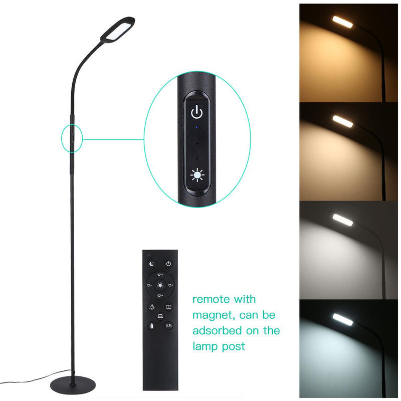 Tomshine LED-Stehlampe mit Fernbedienung und Touch-Steuerung, dimmbar, Schwarz - Bild 2