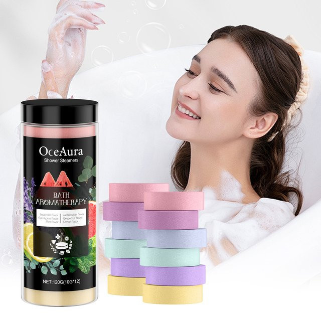 OceAura Dusch-Dampftabletten mit ätherischen Ölen, 12er-Pack, Damen - Bild 1