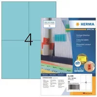 HERMA Universaletikett A6 aus Papier in Weiß und Blau, B: 10,5 cm, H: 14,8 cm - Bild 1