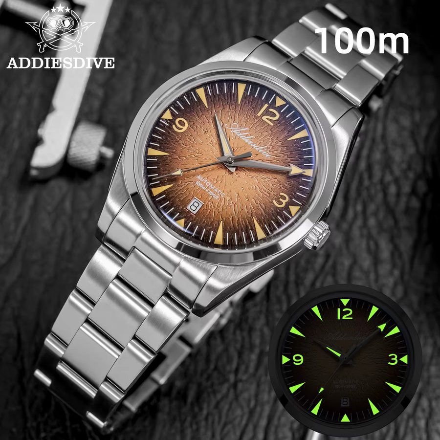 ADDIESDIVE Automatik-Armbanduhr, Edelstahl, Silber, Herren - Bild 3