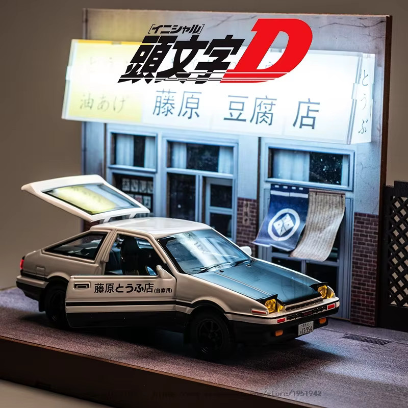 YBC YIBAICHENG Initial D AE86 Diecast Modellauto, 1:32, mit Licht, Metall - Bild 3