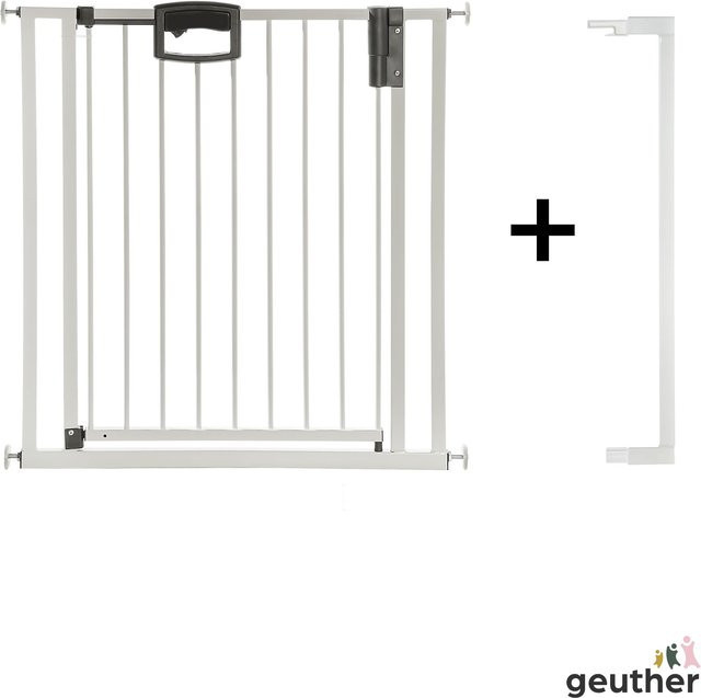 Geuther Tür- und Treppenschutzgitter Easylock Plus zum Klemmen aus Metall in Anthrazit oder Weiß, Breite: 88,5 cm bis 96,5 cm - Bild 1