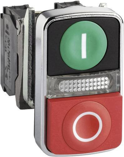 Schneider Electric XB4BW73731M5 Drucktaster grün, tastend, 600V 6A, IP66 IP67 IP69 IP69K, B/T/H: 30 x 57 x 47 mm - Bild 1