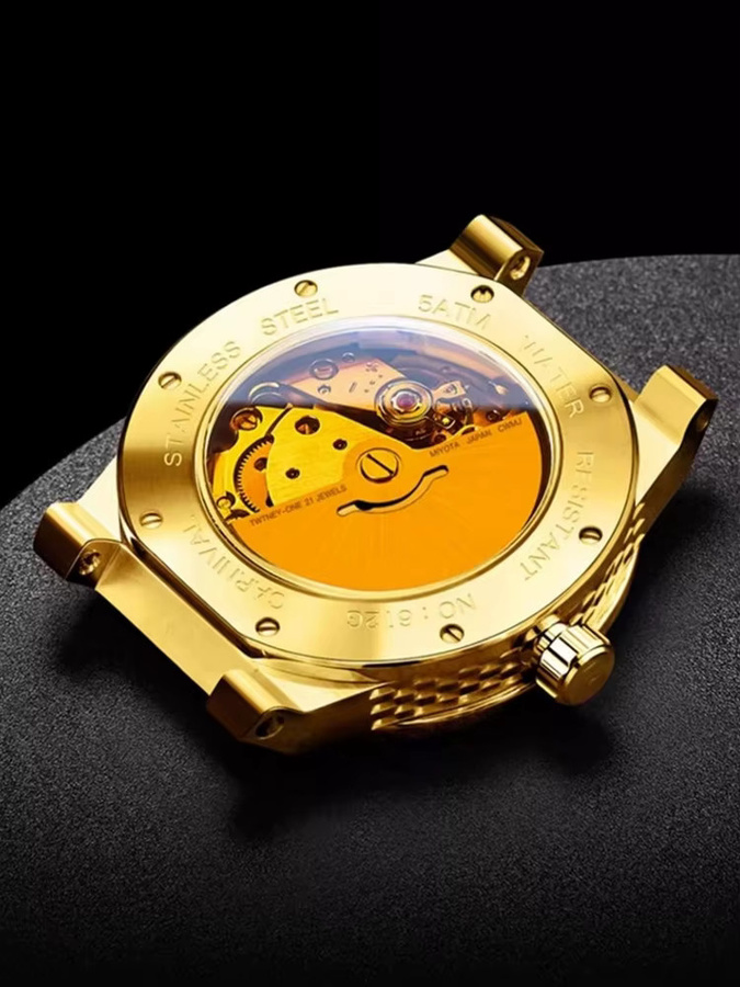 Carnival Armbanduhr, Gold, Automatik, Saphirglas, Herren - Bild 2