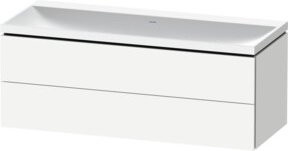 Duravit L-Cube Badmöbel-Set in Weiß mit 2 Schubladen, wandmontiert, B/T/H: 120 x 48 x 48 cm - Bild 1
