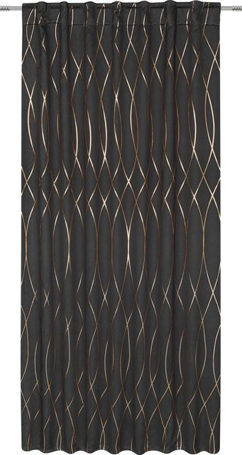 Mömax Verdunkelungsvorhang Glamour Schwarz B: 140 cm, H: 245 cm - Bild 1