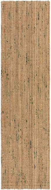 Flair Rugs Kurzflorteppich Jute Boucle in Naturgrün und Beige, B/T: 60 x 300 cm - Bild 1