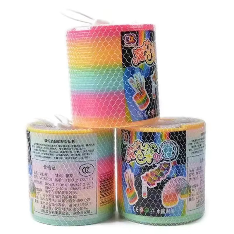 Meade Regenbogen-Spiralfeder-Fidget-Spielzeug, faltbar, bunt - Bild 2