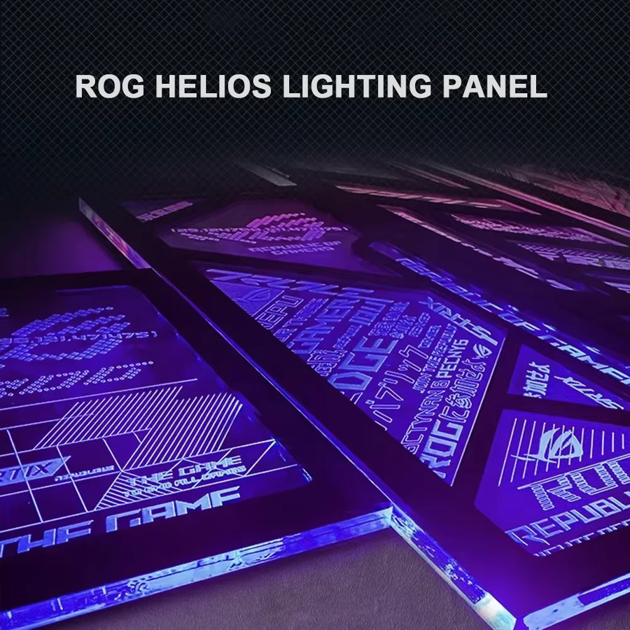 Cynzo DIY Helios GX601 ARGB Gehäuse Beleuchtung Panel ROG Strix Lighboard Ersatz, UV Laser Gravierte MOD Gamer Gabinet Shroud Platte, Multicolor - Bild 2