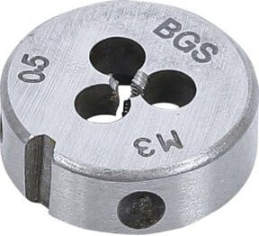 BGS Gewindeschneideisen M3 x 0,5 x 25 mm in Silber - Bild 1