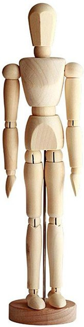 TOMTOP JMS Zeichenpuppe, menschliche Schaufensterpuppe aus Holz, 13 cm, beige - Bild 1