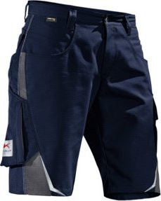 Kübler Pulsschlag Shorts 2524 Arbeitshose mit Kniepolstertaschen und Reflexstreifen in Dunkelblau/Anthrazit - Bild 1