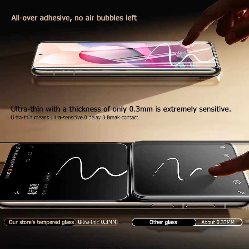 3er-Set Xiaomi Redmi Note 10S Panzerglas Displayschutzfolien, transparent, 9H Härtegrad mit Fingerabdruck-Entsperrfunktion - Bild 4