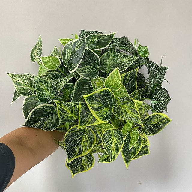Künstliche Scindapsus-Pflanze von Kmitang, grüne Blätter für Wand- und Hängedekoration, Höhe: 35 cm - Bild 1