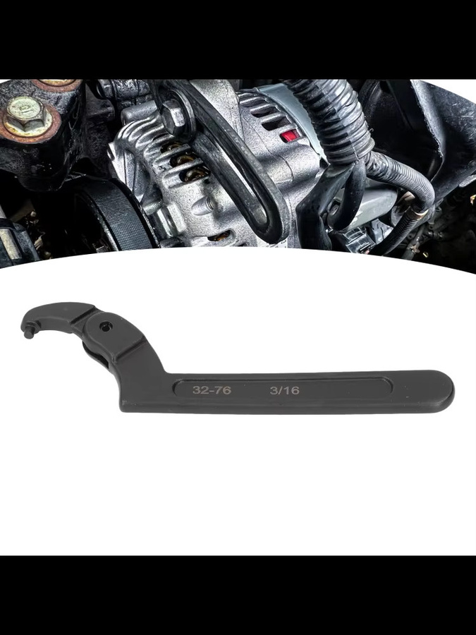 Universal C-Pin Schraubenschlüssel Set aus Chrom-Vanadium Stahl in Schwarz für Stoßdämpfer-Einstellung und Auto-Reparaturen - Bild 5