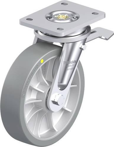 Blickle Schwerlast-Lenkrolle LO-ALTH 202K-ST-AS in Silber/Grau mit Aluminium, Rad-Durchmesser: 200 mm, Tragfähigkeit: 1000 kg - Bild 1