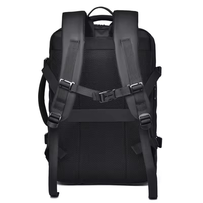 Weixier Business Rucksack für Herren mit USB-Anschluss, erweiterbare Computertasche, Schwarz - Bild 3