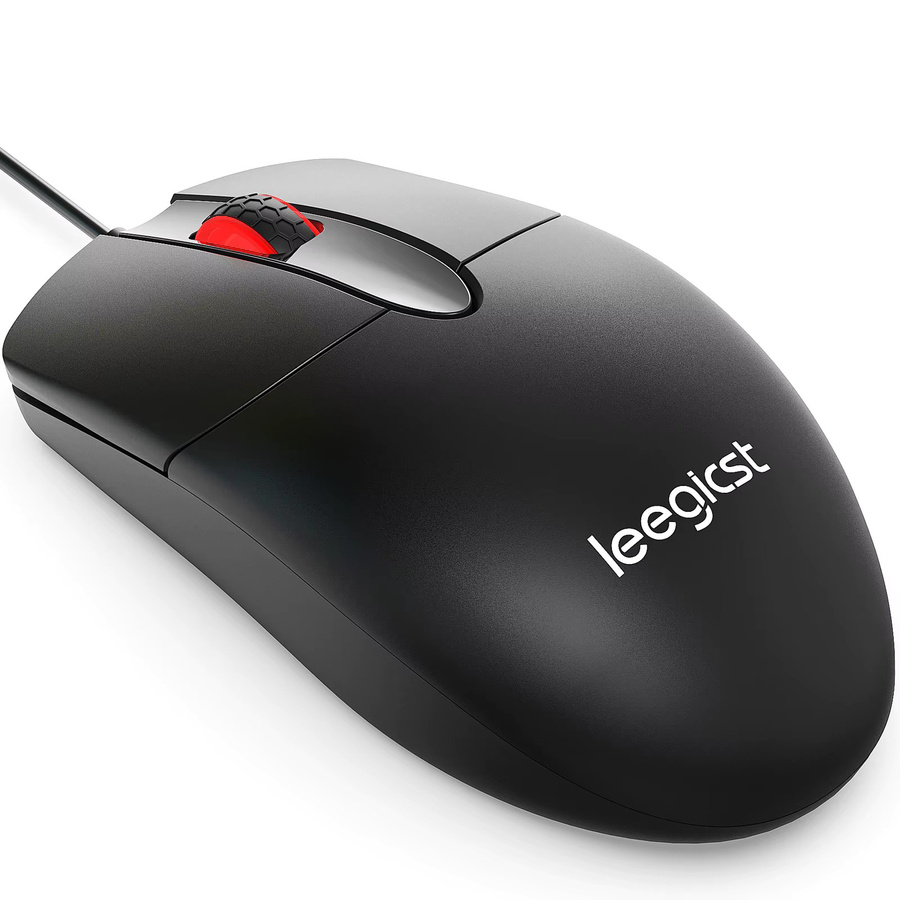 Ergonomische kabelgebundene optische Maus von leegicst in Schwarz für Heim, Büro und Desktop-Computer - Bild 7
