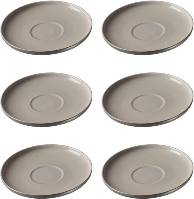 Ritzenhoff & Breker Kaffeeuntertassen Jasper Grau Glas 6er Set Durchmesser: 15,0 cm - Bild 1