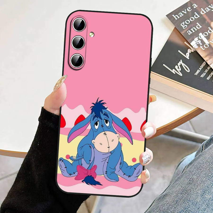 E-Eeyore Donkey Handyhülle Soft Cover für Samsung Galaxy S21 S22 S23 S24 S25 S26 Ultra FE Plus 5G A52S in Pink - Bild 3