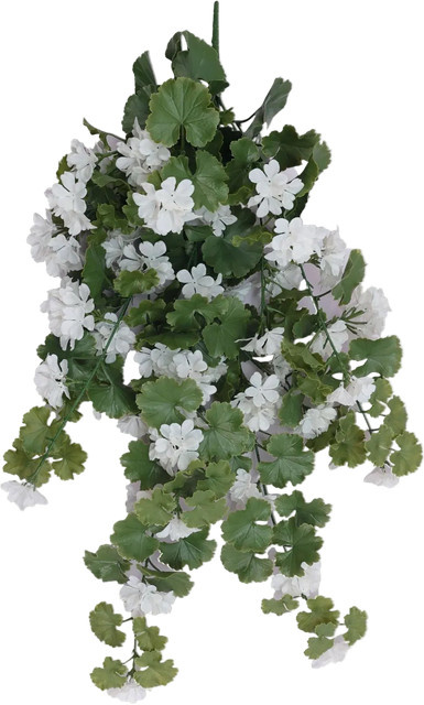 Künstliche Hänge-Geranie Sunny von Aplanta in Weiß, Höhe: 88 cm - Bild 1