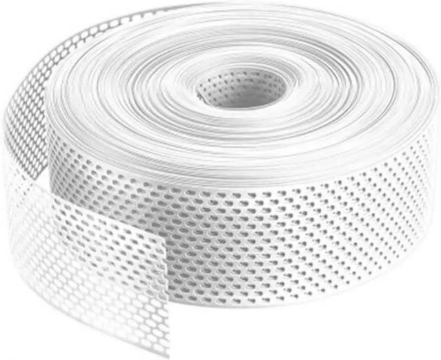 Daprona Lüftungsband Traufgitter aus PVC in Weiß, Rolle 60 m x 10 cm - Bild 1