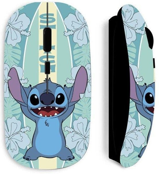 Kabellose Maus MANIACASE Disney Stitch Design in Schwarz und Multicolour mit USB-A Anschluss - Bild 1