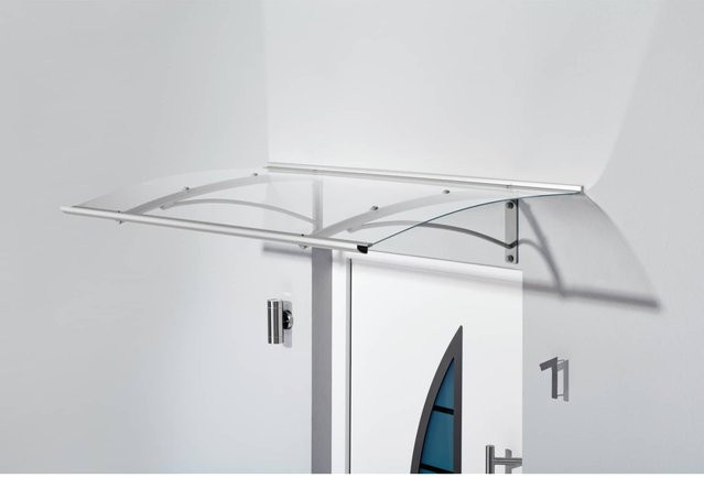 Gutta Typ PT/G Edelstahl-Pultvordach gebogen, B: 160 cm, T: 90 cm - Bild 1