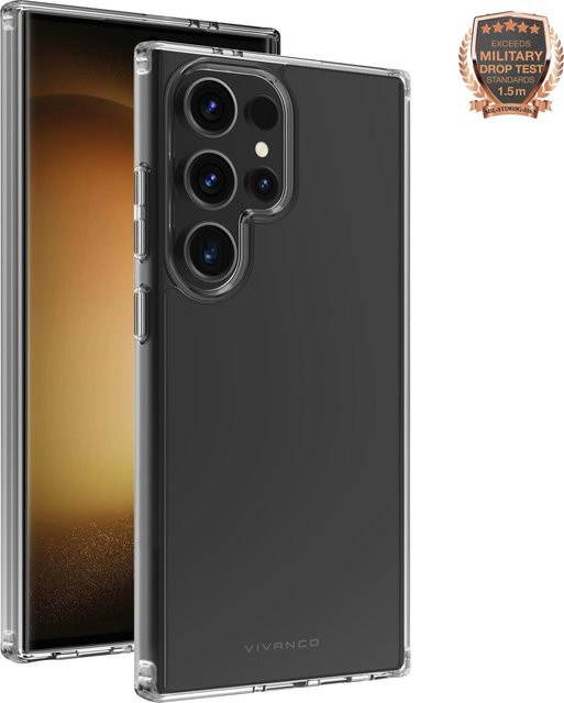 Vivanco Anti-Shock Schutzhülle für Galaxy S24 Ultra in Transparent mit 1,5m Drop-Protection - Bild 1