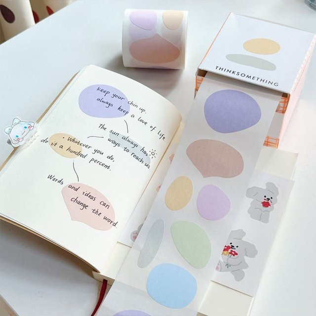 100 Teile kreatives Memo Pad Set mit vollflächigen Klebe-Etiketten in Multicolour für DIY Sammelalben und Schule - Bild 1